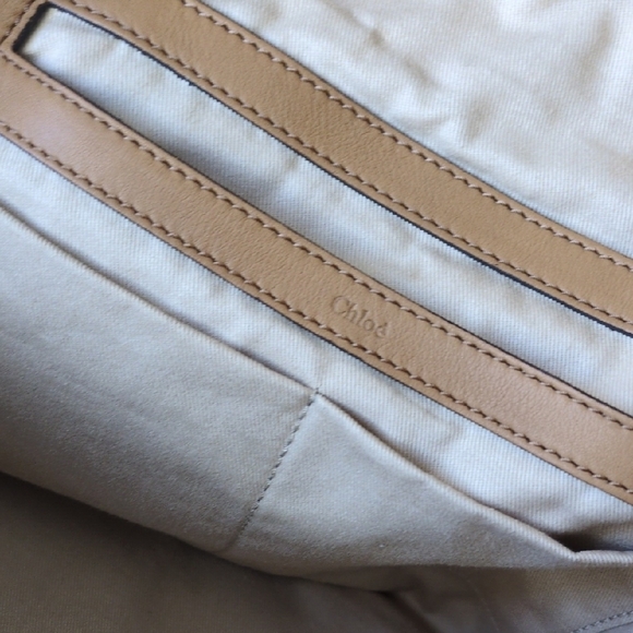 Chloe Tan Leather Satchel with Gold Hardware - Picture 5 of 17